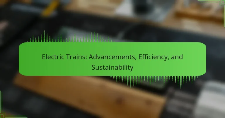 Electric Trains: Advancements, Efficiency, and Sustainability