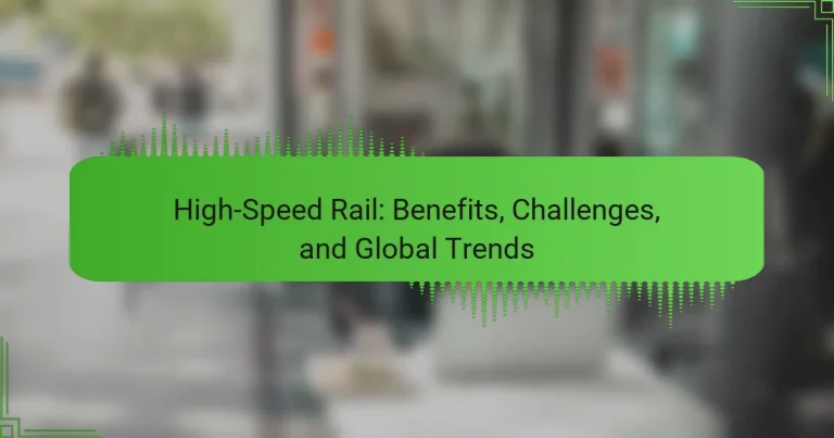 High-Speed Rail: Benefits, Challenges, and Global Trends