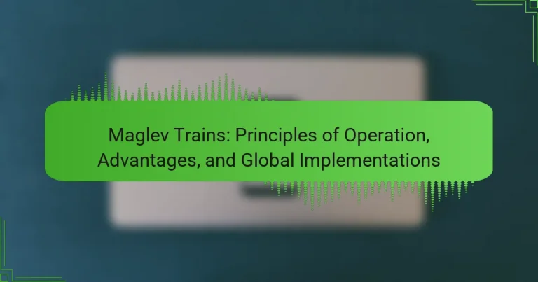 Maglev Trains: Principles of Operation, Advantages, and Global Implementations