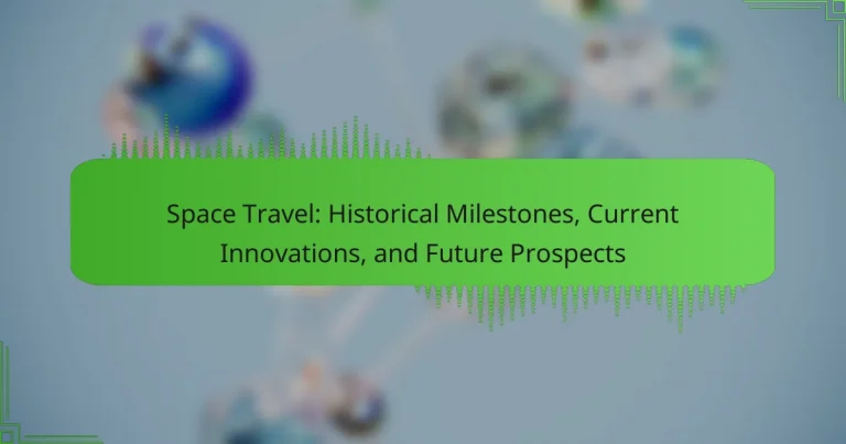 Space Travel: Historical Milestones, Current Innovations, and Future Prospects