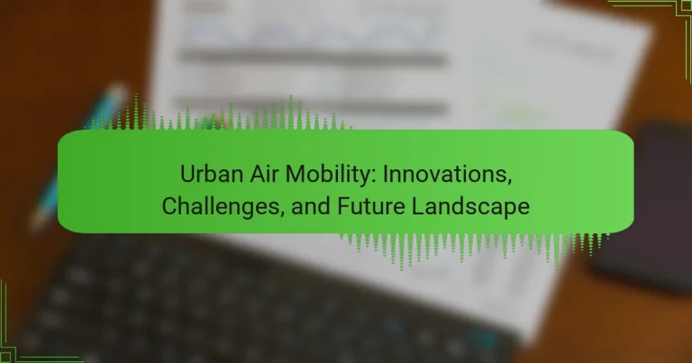 Urban Air Mobility: Innovations, Challenges, and Future Landscape
