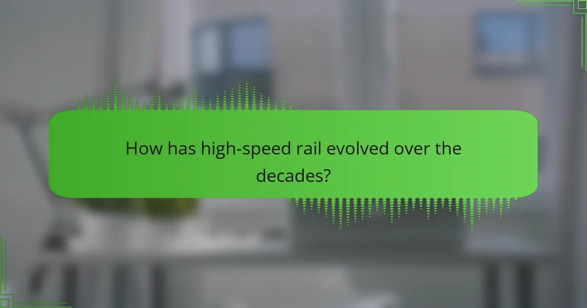 How has high-speed rail evolved over the decades?