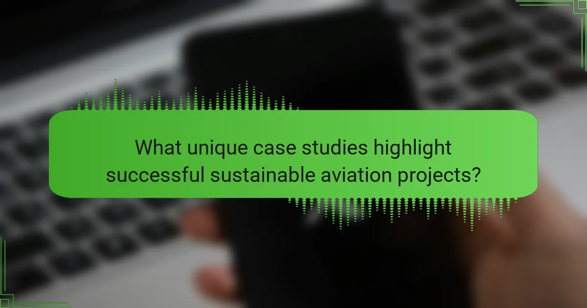 What unique case studies highlight successful sustainable aviation projects?